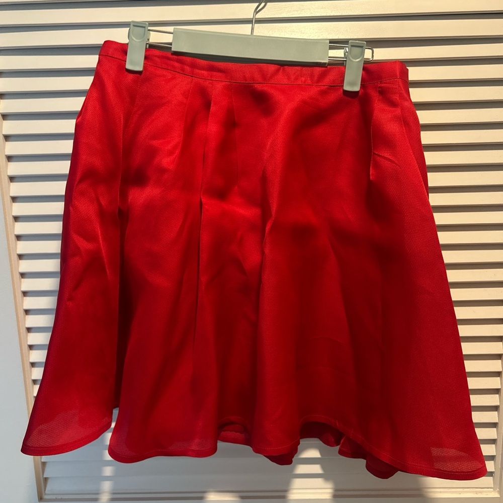 Versace Vibrant Red A-Line Skirt